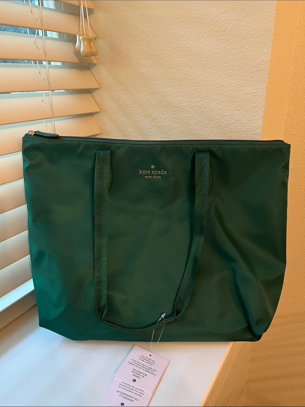 kate spade Green Nylon Tote Bag